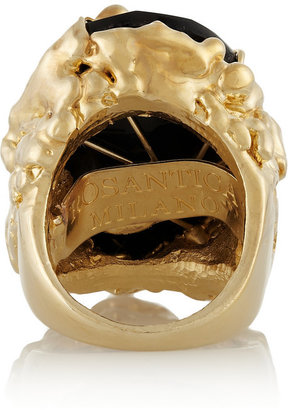 Rosantica Baronessa gold-dipped onyx ring