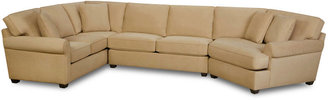 Asstd National Brand Fabric Possibilities Roll-Arm 3-pc. Left-Arm Corner Sofa Sectional