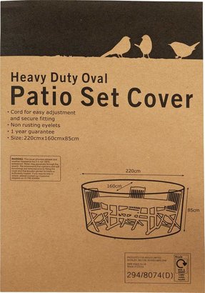 Argos Home Heavy Duty Oval Patio Set Cover