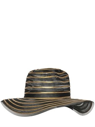 Giorgio Armani Crinoline Hat With Metallic Stripes