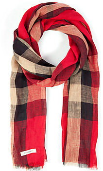 Burberry Shoes & Accessories Linen Check Scarf