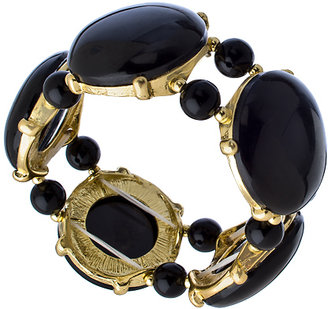 Blu Bijoux Gold and Black Bubble Stretch Bracelet