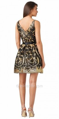 Adrianna Papell Print Sequin Dress