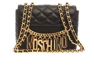 Moschino Lettering quilted leather bag