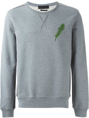 Alexander McQueen embroidered feather sweatshirt
