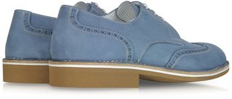a. testoni A.Testoni Light Blue Calf Leather Derby Shoe