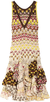 Missoni Ruffled crochet-knit dress