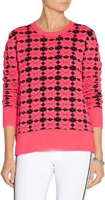 Emma Cook Neon patterned knitted sweater