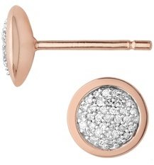 Links of London Diamond Essentials 18ct Rose Gold Vermeil & Pave Round Stud Earrings