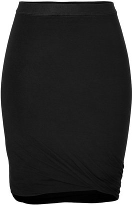 Alexander Wang T by Jersey Twist Skirt in Black