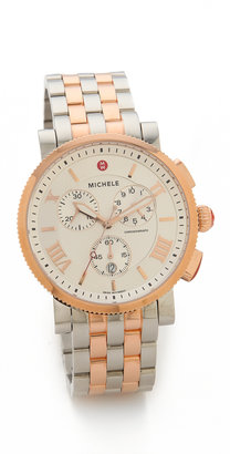 Michele Sport Sail Large Two Tone Dial Watch