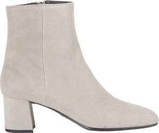 Prada Women's Tapered-Toe Ankle Boots-Grey