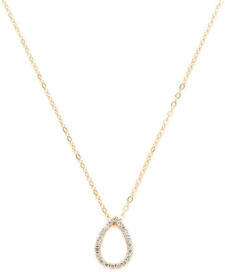 Yellow Gold & Diamond Pear Shape Pendant Necklace