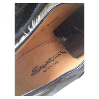 Santoni Black Patent leather Flats