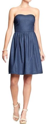 Old Navy Women's Chambray Strapless Dresses