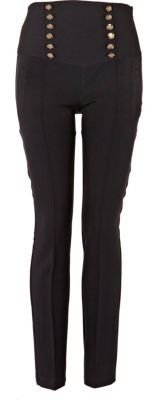River Island Navy high waisted skinny trousers