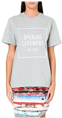 Opening Ceremony Logo-embroidered cotton-jersey t-shirt