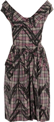 Vivienne Westwood Orchid checked satin dress
