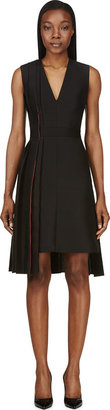 Roksanda Black Pleated Laser-Cut Detail Falkes Dress