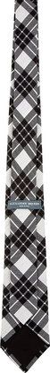 Alexander McQueen Monochrome Tartan Wool & Silk Tie