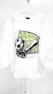 Lands' End Lands End NEW Soccer Boys S T-shirt Tee Graphic Kids Shirt Top White CHOP 3LDVz1