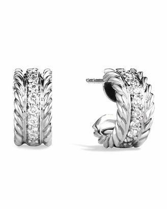 David Yurman Cable Classics Extra-Small Earrings with Diamonds