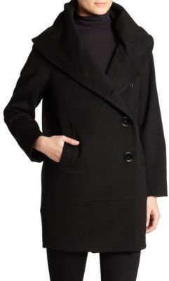 Sofia Cashmere Wool/Cashmere Cocoon Coat