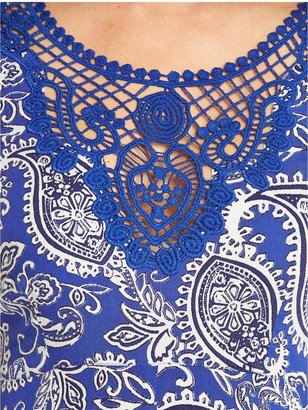 Savoir Macrame Maxi Dress - Paisley Print