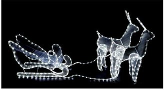 Reindeer and Sleigh Silhouette Rope Light Outdoor Christmas Decoration