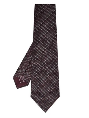 Brioni Cross-scratch silk tie