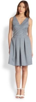 Halston Sleeveless Striped Dress