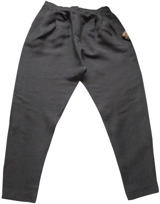 Dries Van Noten Grey Linen Trousers