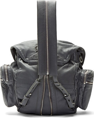 Alexander Wang Grey Leather Mesh Marti Convertible Backpack