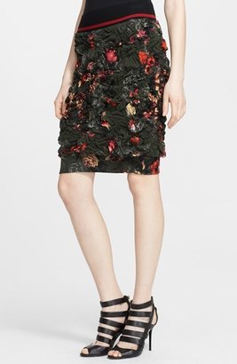 Jean Paul Gaultier Print Ruched Skirt
