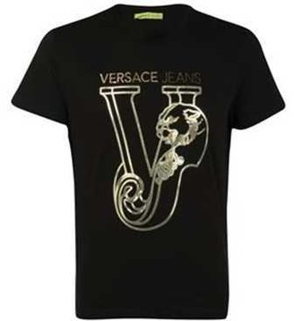 Versace Jeans Gold Logo Mens T Shirt