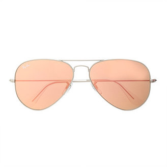 J.Crew Ray-Ban® original aviator sunglasses with flash mirror lenses