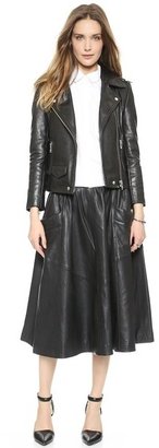 OAK Harper Leather Skirt