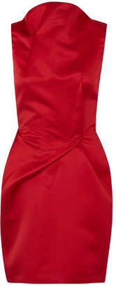 Roland Mouret Red Zonda Sleeveless Twist Dress