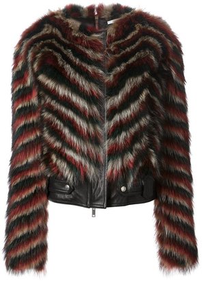 Givenchy striped fur jacket