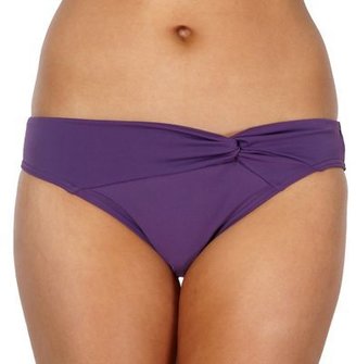 Beach Collection Purple twist front bikini bottoms