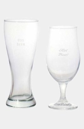 Cathy's Concepts 'His Beer & Her Beer' Monogram Pilsner Glasses