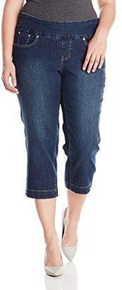Jag Jeans Women's Plus-Size Caley Pull On Denim Crop Pant