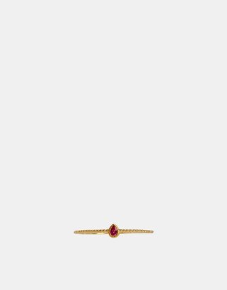 ASOS CURVE Gold Plated Sterling Silver January Birthstone Ring