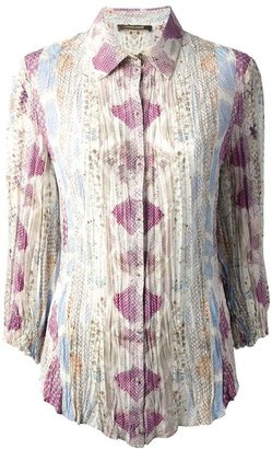 Roberto Cavalli snakeskin print blouse
