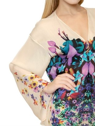 Roberto Cavalli Printed Silk Chiffon Shirt