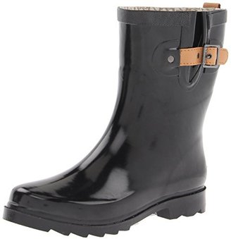 Chooka Women's Top Solid Mid Glossy Rain Boot