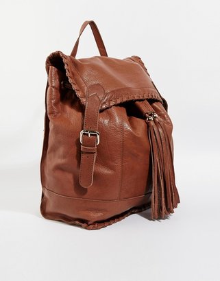 B.young Urbancode Leather Backpack In Vintage Style