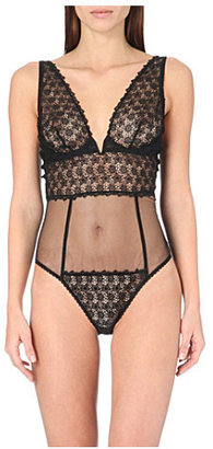 Mimi Holliday Penguin lace and mesh bodysuit