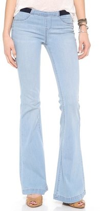 Blank Distressed Bell Bottom Jeans