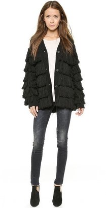 Mara Hoffman Fringe Sweater Coat